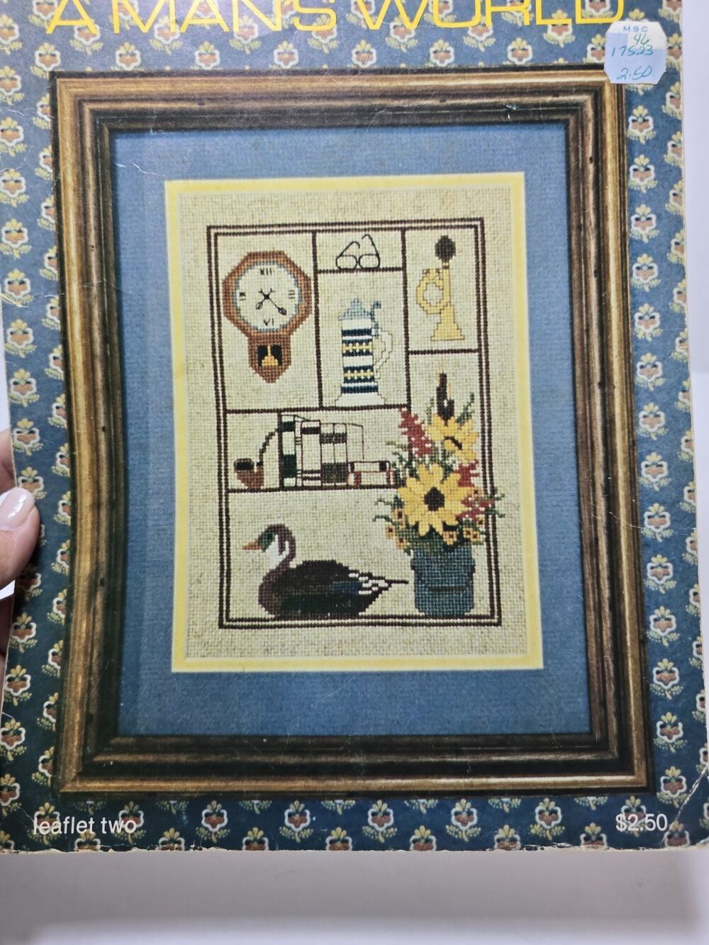 Cross Stitch by Viki - A Man’s World Chart Duck Clock Flower Pattern